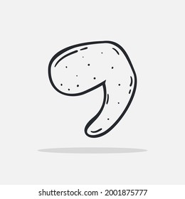 Hand drawn chicken wings icon Design Template. vector sketch doodle illustration. Outline style, Perfect for food concepts, diet infographics, icons or web design, street restaurants menu