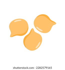 hand drawn chickpeas food illustration