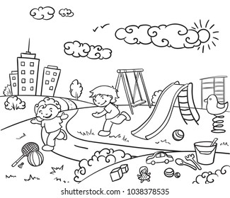 Playground Sketch High Res Stock Images Shutterstock