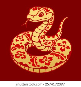 Hand drawn china snake symbol