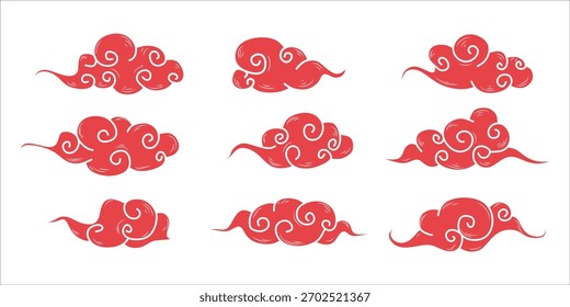 Hand Drawn Chinese Cloud Illustration