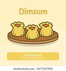 Hand drawn Chinese Food Dimsum