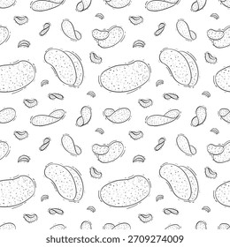 mão desenhado chips sem emenda padrão fundo