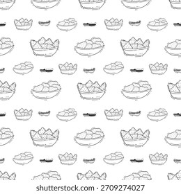 mão desenhado chips sem emenda padrão fundo