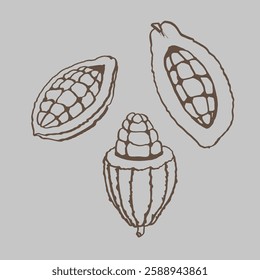 Hand drawn chocolate EPS outline 