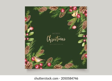 hand drawn christmas background card