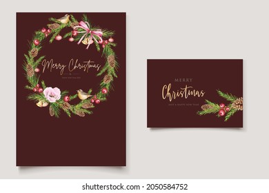 hand drawn christmas background card