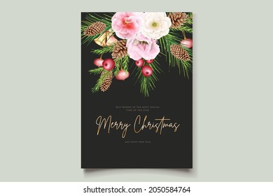 hand drawn christmas background card