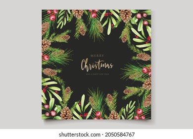 hand drawn christmas background card