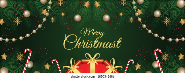 Hand drawn christmas background design