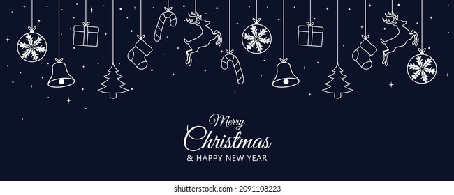 Diseño de fondo de navidad dibujado a mano
