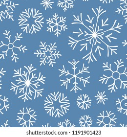  Hand drawn Christmas background. Seamless pattern.