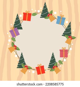 Hand drawn christmas background. - Vector.