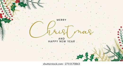 Hand drawn christmas background Vector