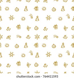 Hand drawn Christmas background. Vector illustration.