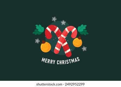 Hand drawn christmas badges design editable background