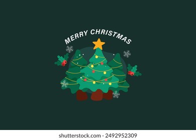 Hand drawn christmas badges design editable background