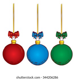 Hand drawn christmas ball.