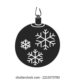 Hand drawn Christmas ball vector illustration