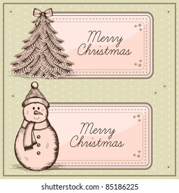 hand drawn christmas banners
