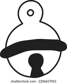 Hand Drawn christmas bell illustration isolated on background
