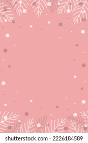 Hand drawn Christmas branches. Design of a background. Vector illustration