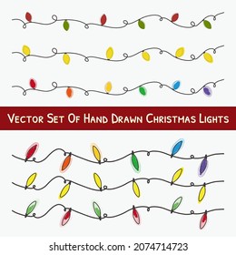 Hand Drawn Christmas Bulb Vector Set 