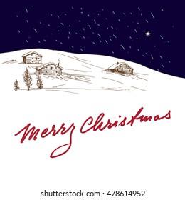 Hand drawn Christmas card