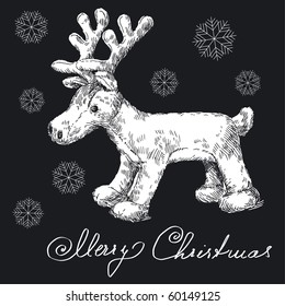 hand drawn christmas card