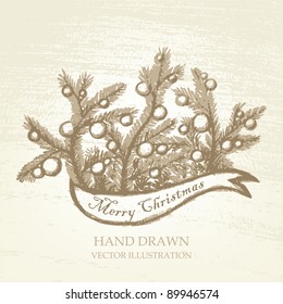 hand drawn Christmas card