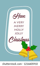 Hand drawn Christmas card. Merry Christmas and New Year typography. Cute holidays greeting card, invitation, poster and templates. Vector illustration.