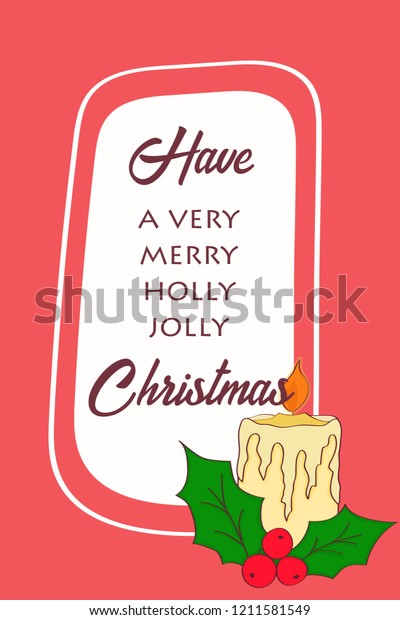 Hand drawn Christmas card. Merry Christmas\
and New Year typography. Cute holidays greeting card, invitation,\
poster and templates. Vector\
illustration.