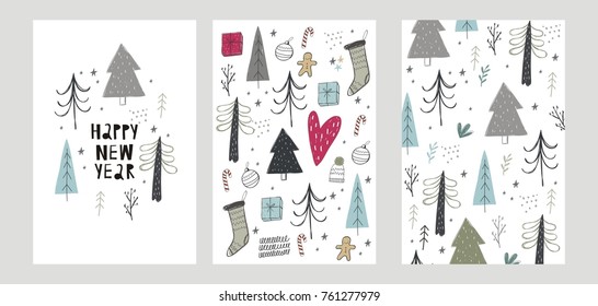 Hand drawn Christmas cards