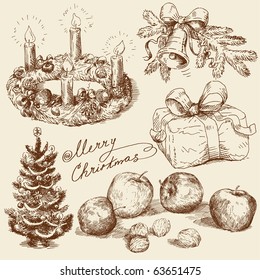 hand drawn christmas collection