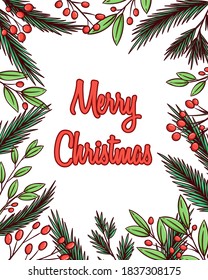 hand drawn christmas decoration. best for greeting card, banner and poster