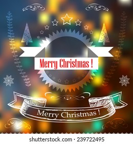 Hand Drawn Christmas  Decoration Set Of decoration designs. Vector EPS