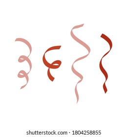Hand drawn Christmas decorative vector elements. Merry Christmas and Happy New Year. Vector set for greeting cards, posters, tags. Creative hand drawn vector collection with decorative ribbons