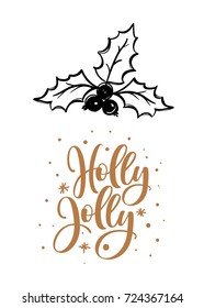 Hand drawn Christmas design card.
