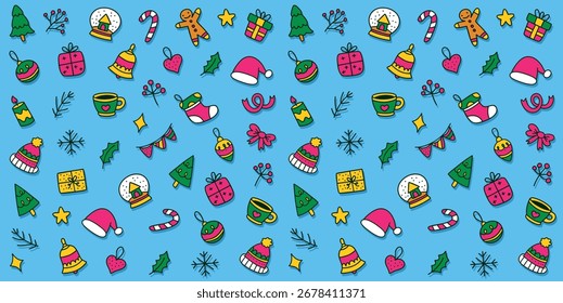 Hand drawn christmas doodle element vector illustration