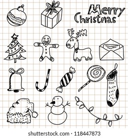 hand drawn Christmas   doodles