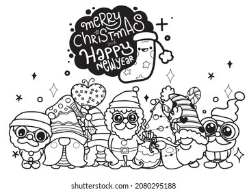 Hand drawn Christmas element collection ,Festive New Year  clipart