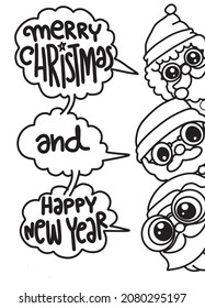 Hand drawn Christmas element collection ,Festive New Year  clipart