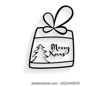 hand drawn christmas gift background