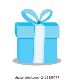 Handgezeichnetes Weihnachtsgeschenk, Geschenkbox und Geschenktasche mit Schleife auf weiß.