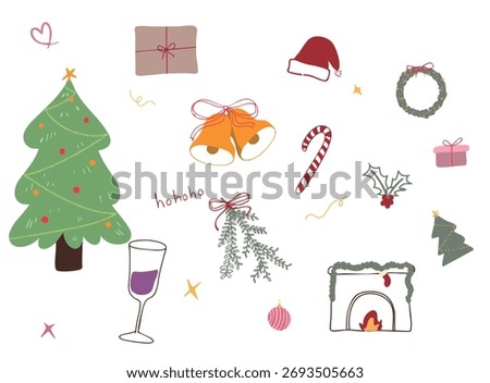 hand drawn christmas gift stuff