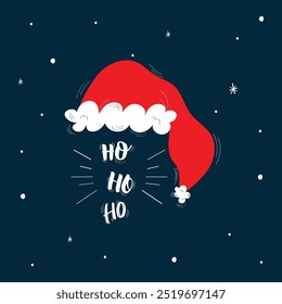 Hand Drawn Christmas Greeting Card Vector Design.