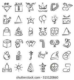hand drawn Christmas icons