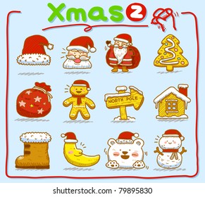 hand drawn Christmas icons