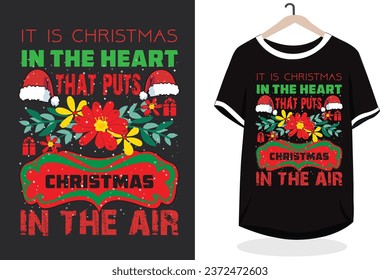 hand drawn christmas joy to the world lettering t-shirt design....