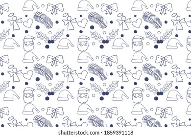 Hand drawn Christmas pattern background design